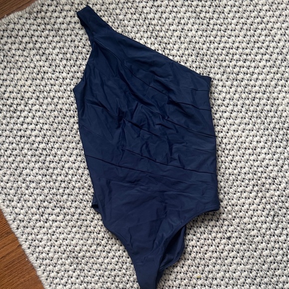 summersalt Other - Summersalt One-Shoulder Navy One Piece